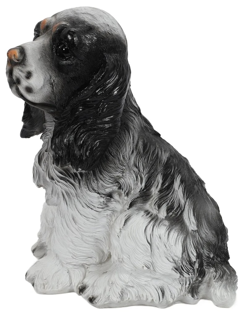 Figurka ogrodowa pies spaniel, wys. 27 cm, ze sztucznego kamienia