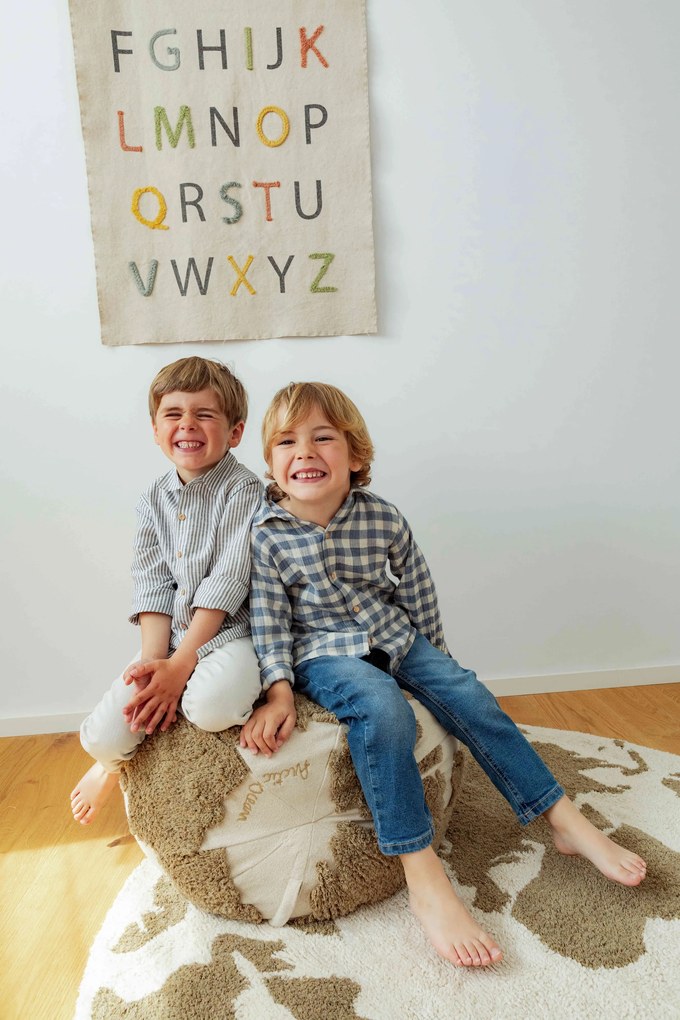 Dywan dziecięcy MAPS Ø 120 cm kremowy/brązowy LORENA CANALS
