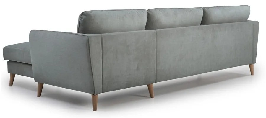 Jasnoszary narożnik Scandic Paris, prawy róg, 278 cm