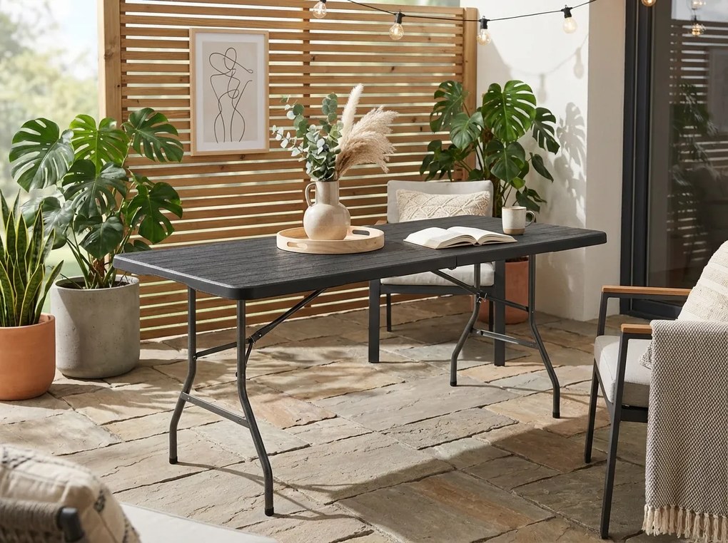 Stół cateringowy CATERON 70x180 cm, brązowy