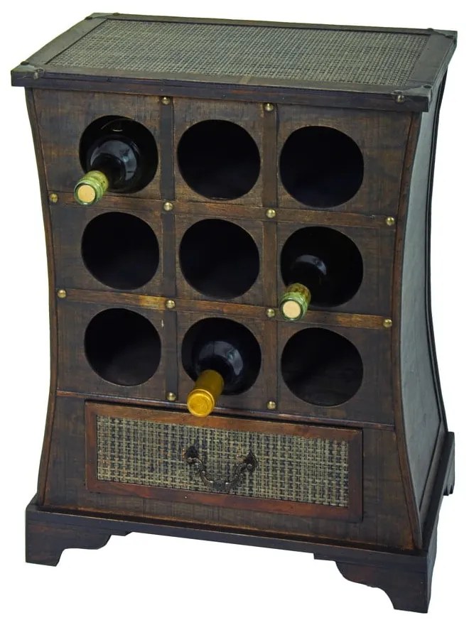 Brązowa szafka na wino liczba butelek 9, 46x58 cm – Deco Pleasure