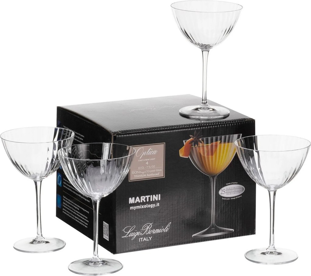 Kieliszki do martini Ottico 4szt. 220ml