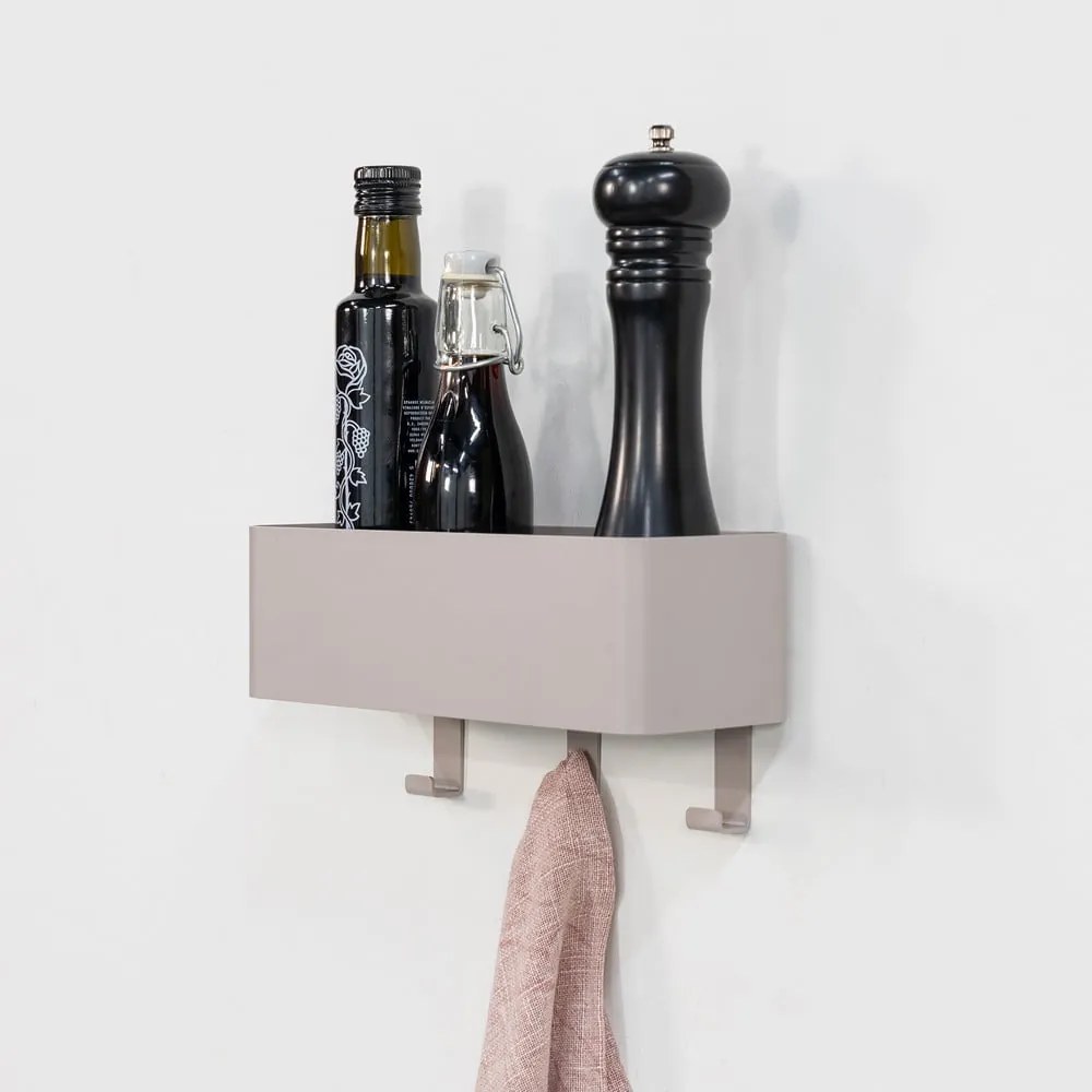 Szarobrązowa ścienna stalowa półka łazienkowa Multi – Spinder Design