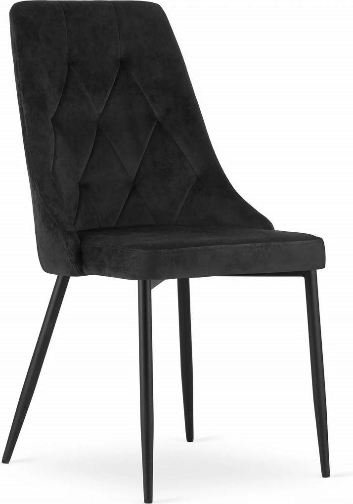 PROMOCJA Czarne aksamitne krzesło jadalniane IMOLA II. jakość