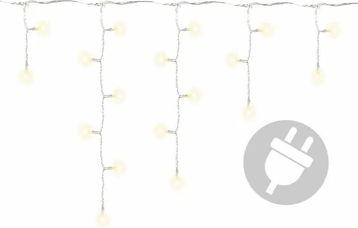 Świąteczny świetlny deszcz - 11,9 m, 600 LED, ciepła biel