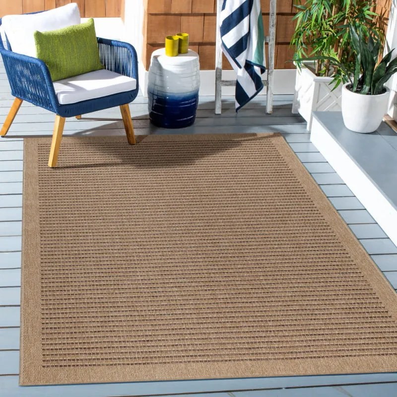 Dywan uniwersalny Pasy beżowo-antracytowy 80 cm x 250 cm