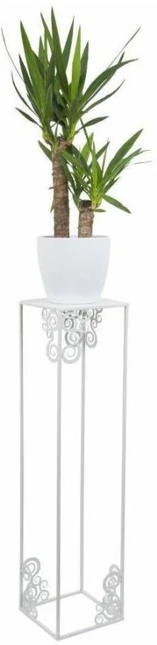 Stojak na kwiaty 80x24 cm, biały