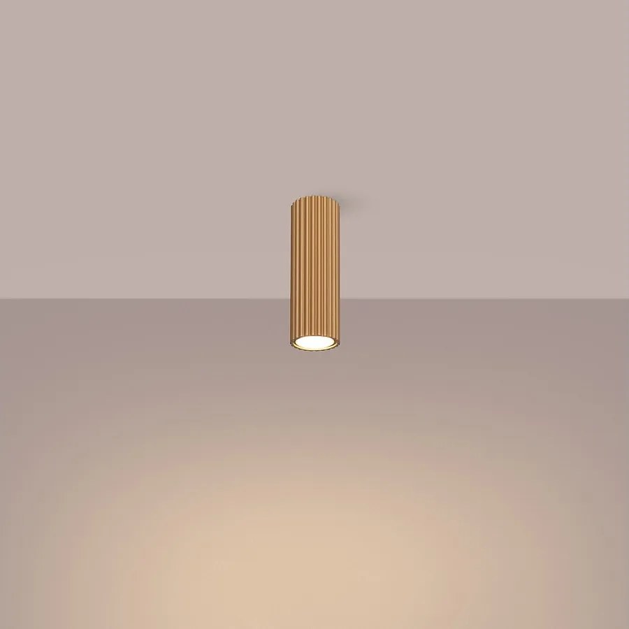 Lampa sufitowa minimalistyczny Gloow, aluminium - 1 źródło światła 4000K - L.6.5 x H.20 cm - złoty