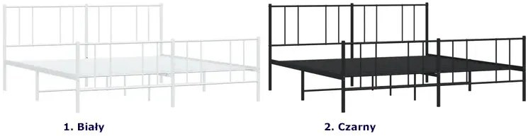 Czarne metalowe łóżko małżeńskie 200x200cm - Privex