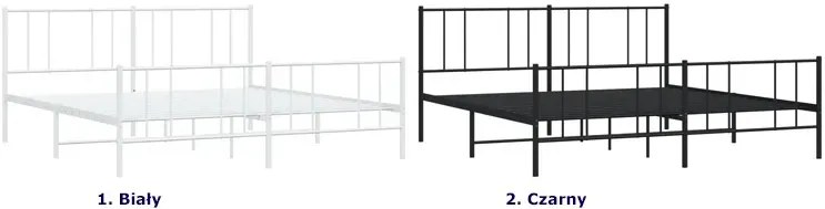 Czarne metalowe łóżko małżeńskie 200x200cm S6-L59