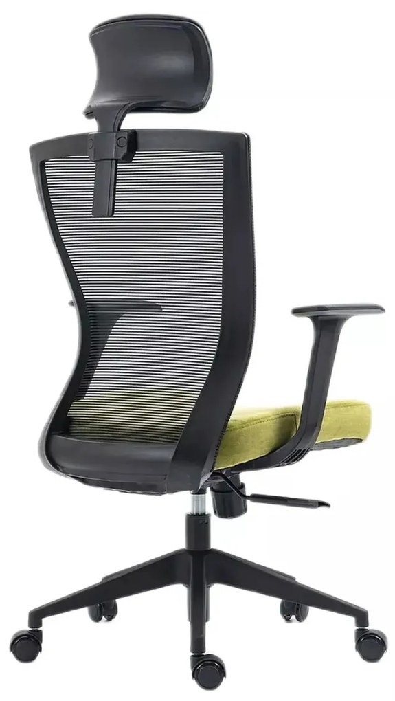 FOTEL OBROTOWY Q-328H CZARNY/ZIELONY SIGNAL