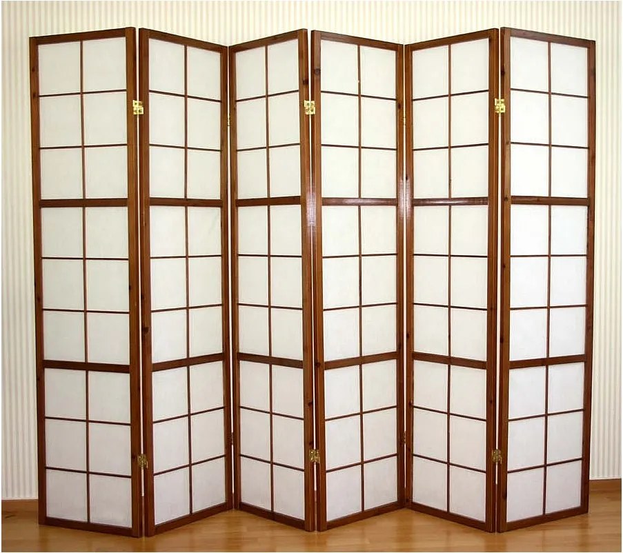 Przegroda pokojowa 175x264x2,2 cm Brązowa Shoji