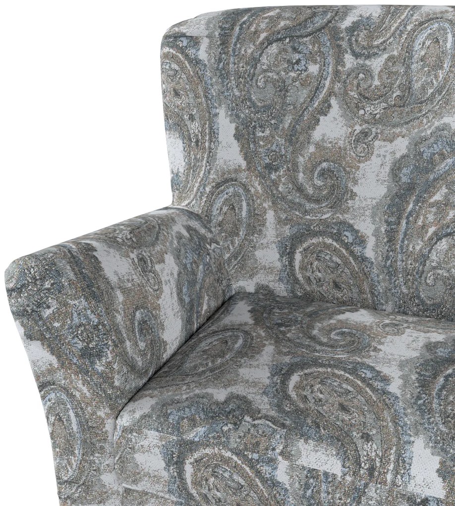 Pokrowiec na fotel Tomelilla wysoki z zakładkami