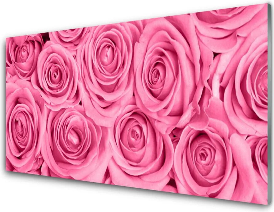 Panel Szklany do Kuchni Romantyczne Róże W Rozkwicie