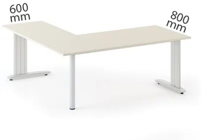 Biurko PRIMO FLEXIBLE 1800 x 1600 mm, brzoza