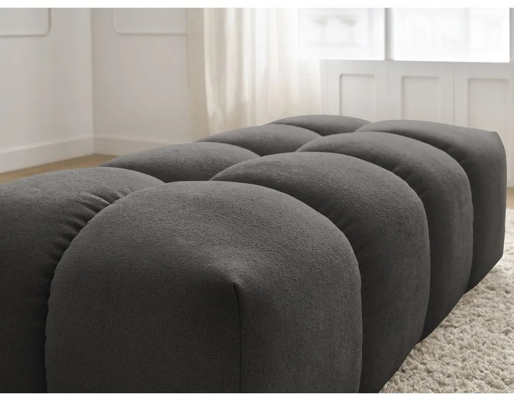 Ciemnoszary podnóżek z tkaniny szenilowej Everest – Bobochic Paris