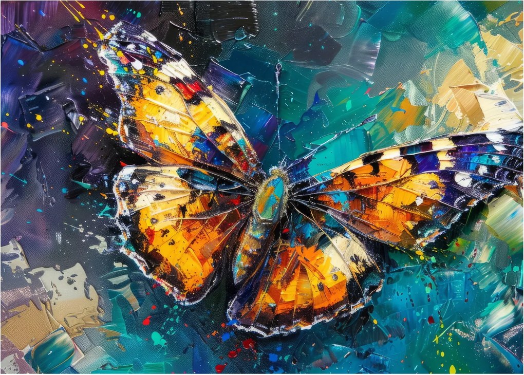 Obraz - Motyl, obraz olejny (70x50 cm)