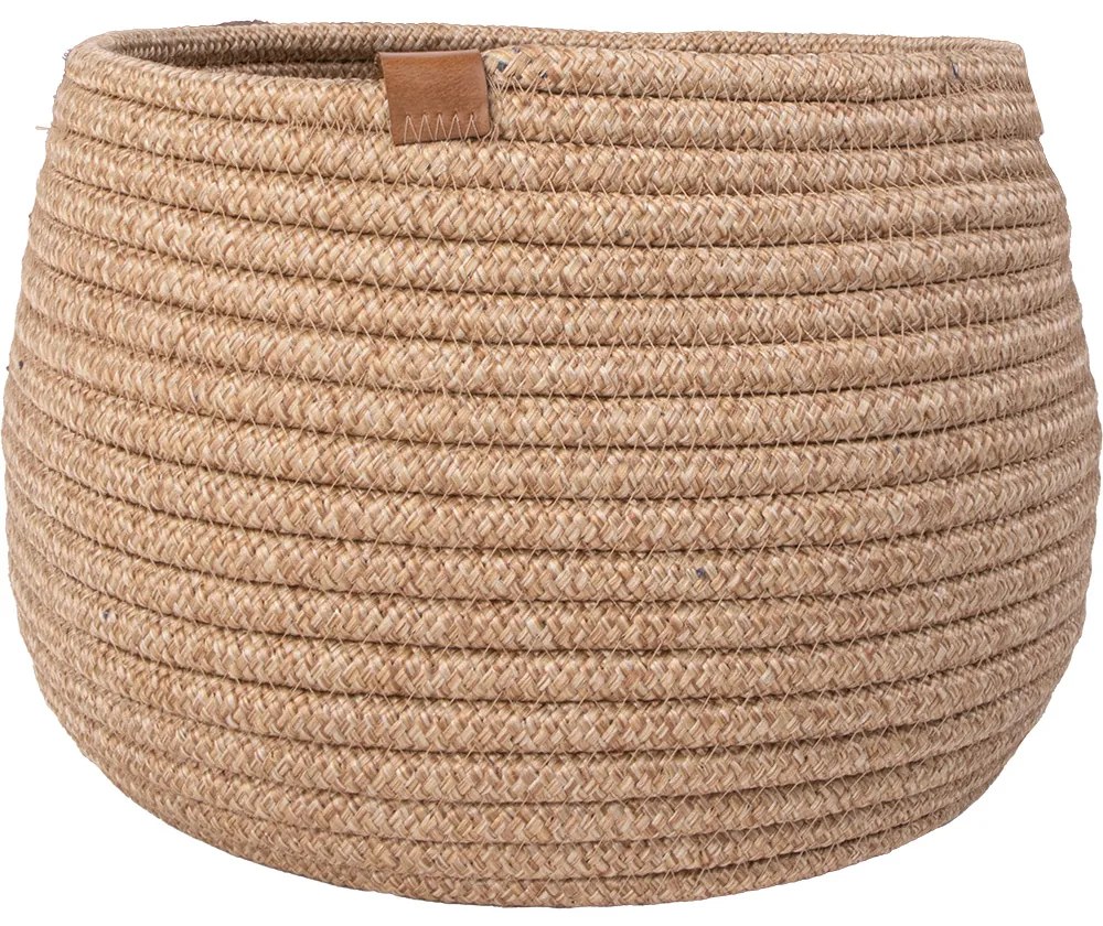 Koszyk pleciony Okrągły koszyk beżowy LOOP 020x025 inny
