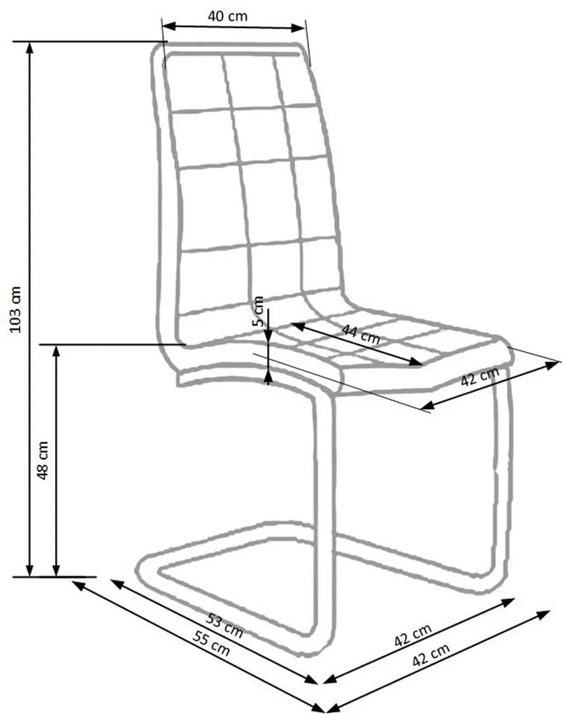 Krzesło K147 białe HALMAR