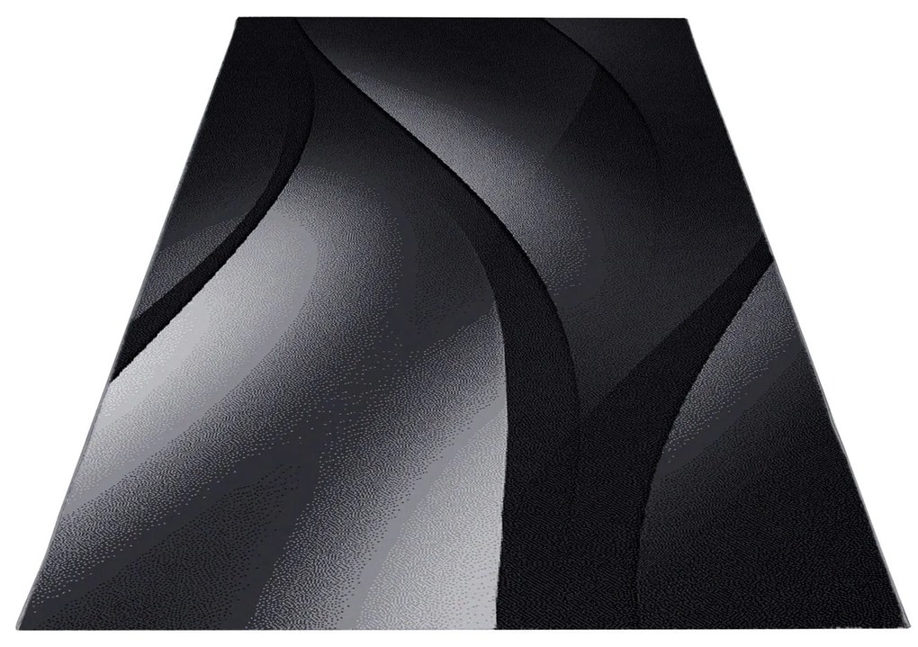 Dywan nowoczesny Plus linie czarny 280 cm x 370 cm