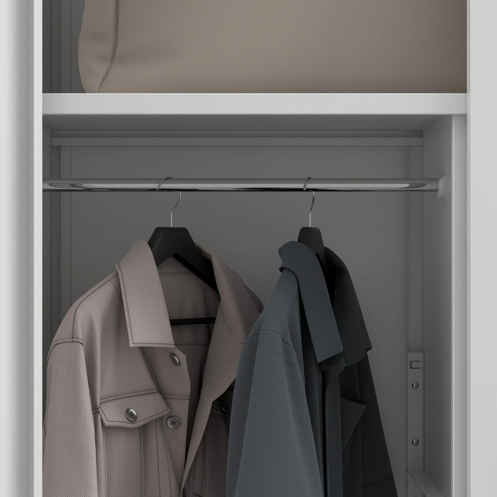 Szafa gospodarcza metalowa DAWID, 900 x 1850 x 400 mm, Smart: biała