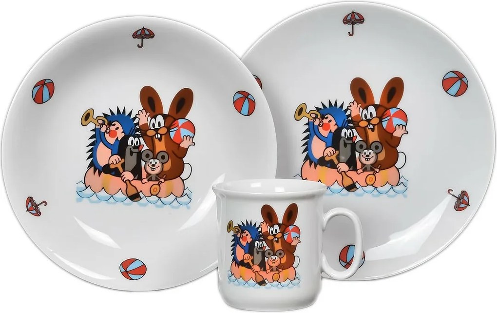 Thun 3-częściowy zestaw obiadowy dla dzieci Krecik w łódce