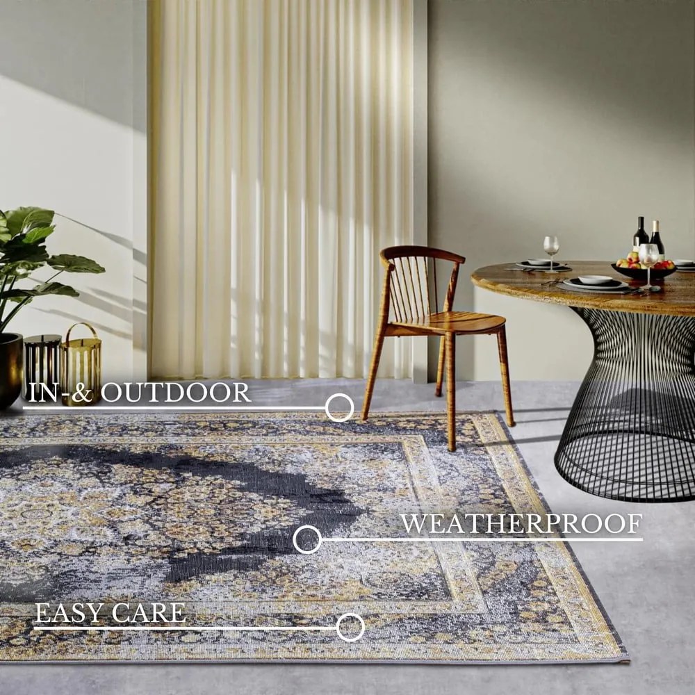 Dywan odpowiedni na zewnątrz w antracytowo-złotym kolorze 160x235 cm Martha – Villeroy&Boch