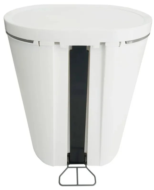 Denox Pedal bin 25 L, owalny, biały