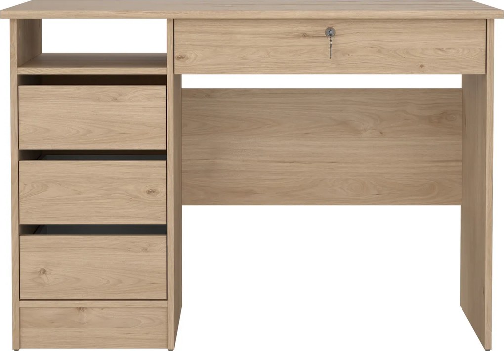 Biurko Function Plus 110 z szufladą na klucz, kolor jackson hickory
