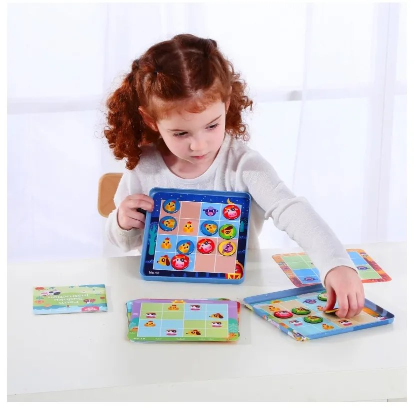 Tooky toy gra sudoku dla dzieci wersja farma