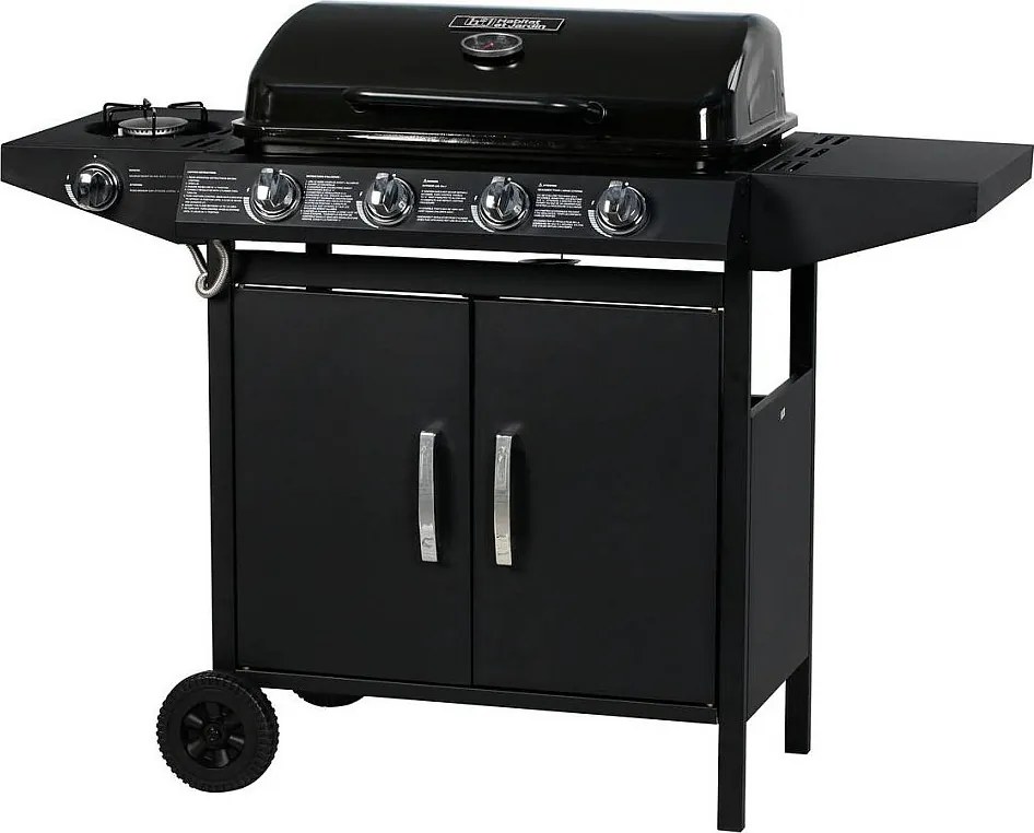 Grill gazowy Festa 5" - 5 palników w tym 1 boczny - 12,9 Kw- Czarny