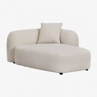 Chaise Longue Prawy Do Sofy Modułowej Z Tkaniny Coco Gruba Biała Szenila - Sklum