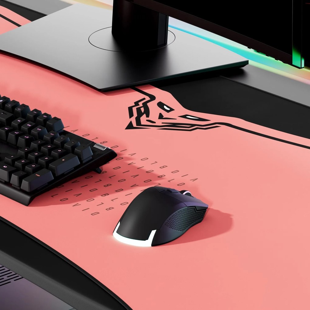 Podkładka ochronna na biurko Diablo X-Forge 120 cm, Akira Pink