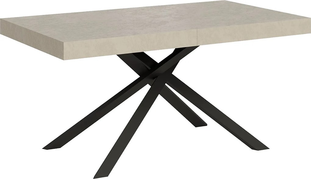 Stół rozkładany 160/244x80 cm Karida kaszmir nogi antracytowe