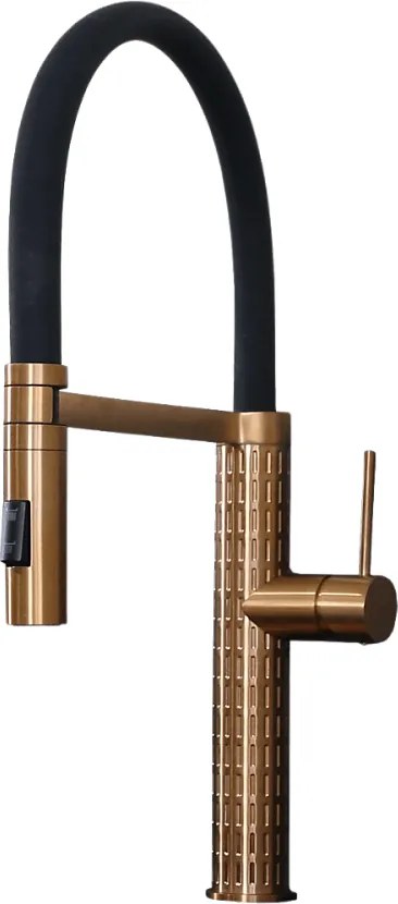 Architek Bateria zlewozmywakowa prysznic ręczny ze szczotkowanej miedzi