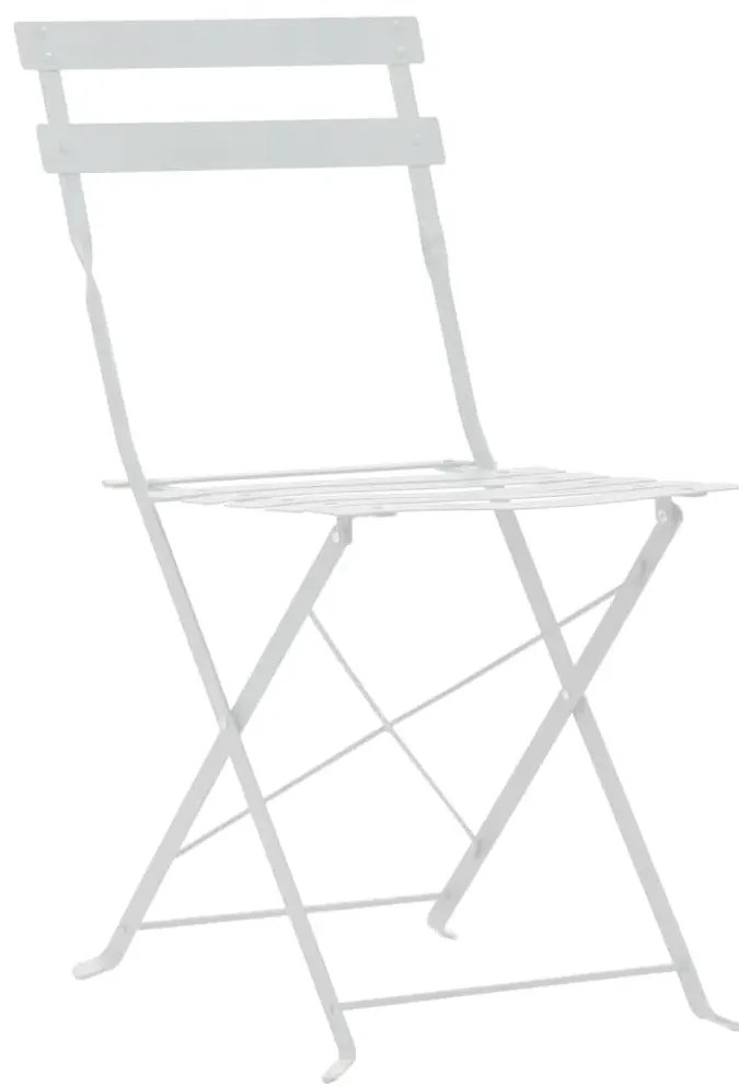 Zestaw białych metalowych mebli ogrodowych F2-R48