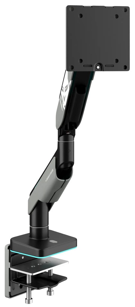 Uchwyt na monitor 49 cali, szaro-czarny LED RGB X-ARM