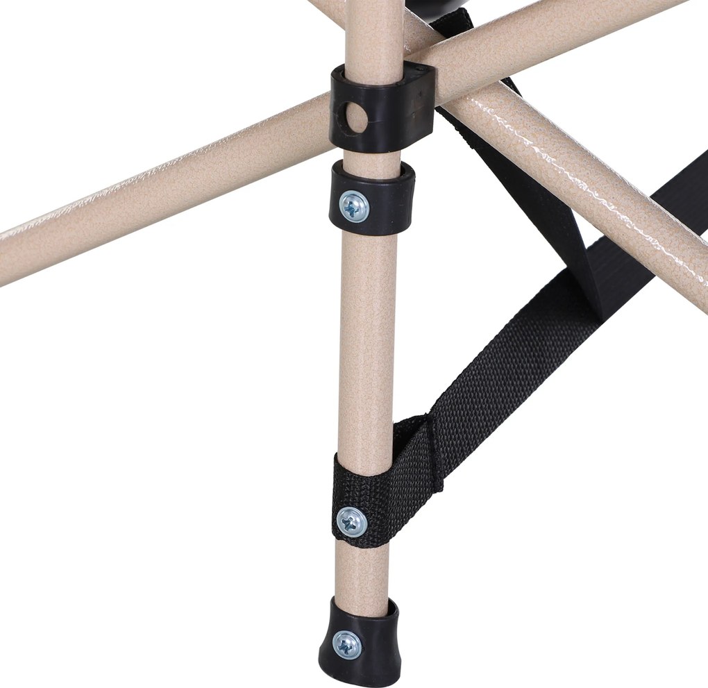 Outsunny Łóżko kempingowe składane odporny na warunki atmosferyczne zielony beżowy 190x68x52cm z torbą | Aosom PL