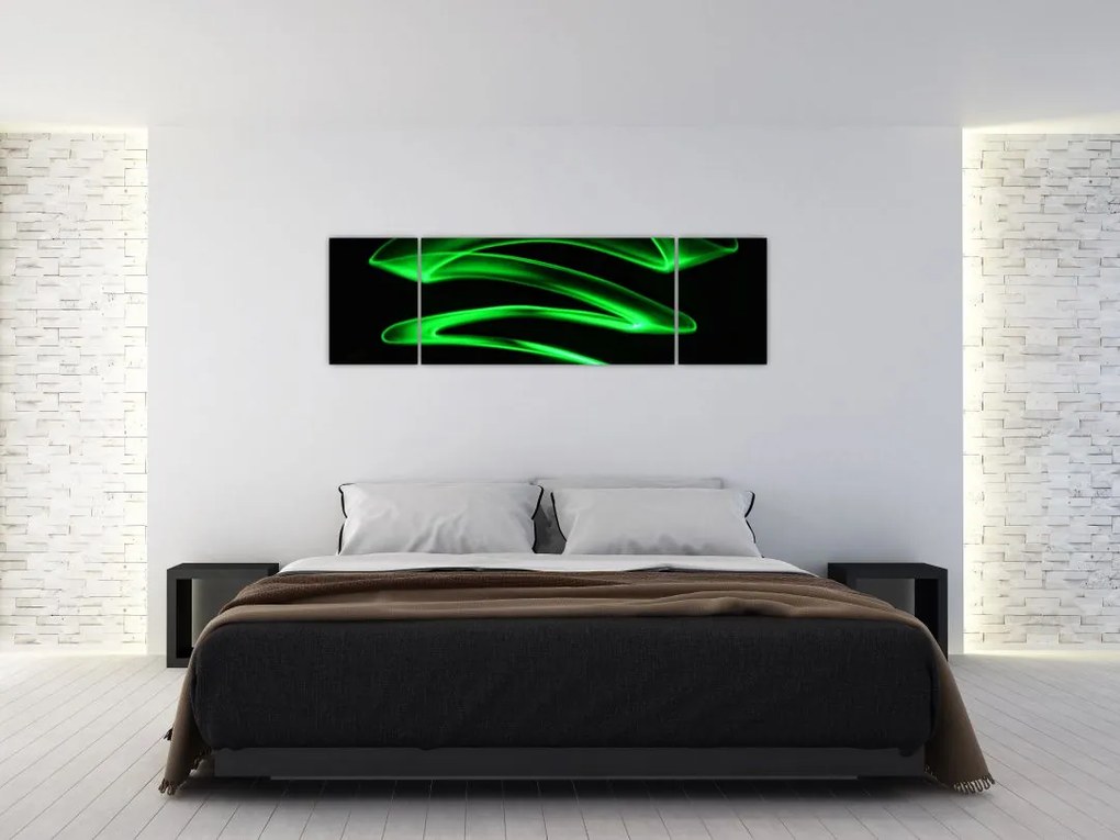 Obraz - neonowe fale (170x50 cm)