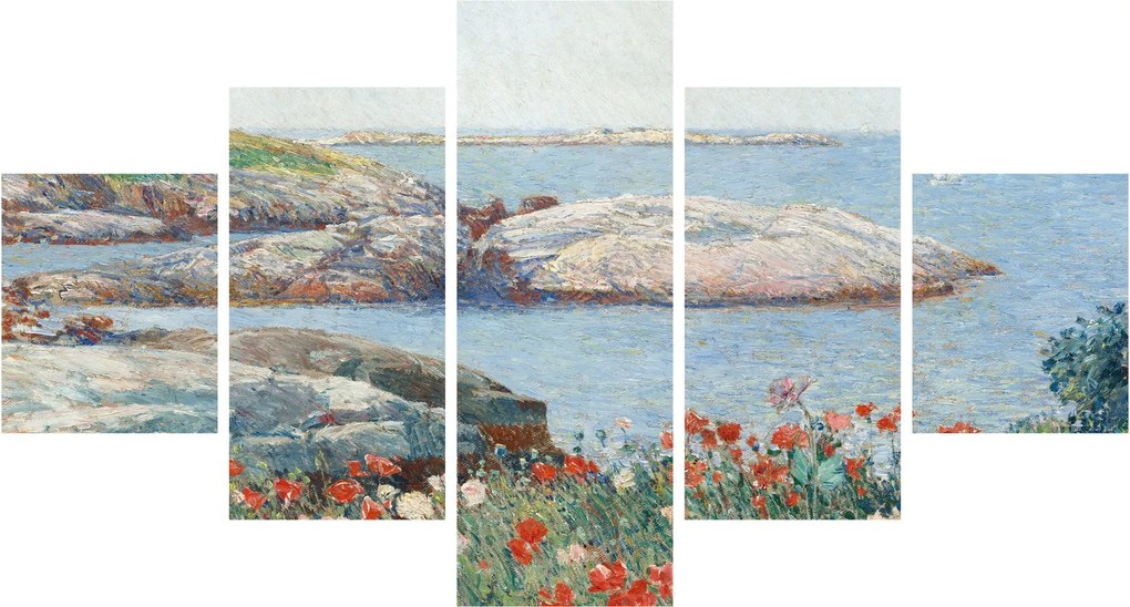 Obraz - Childe Hassam, Poppies,  Isles of Shoals, reprodukcje (125x70 cm)
