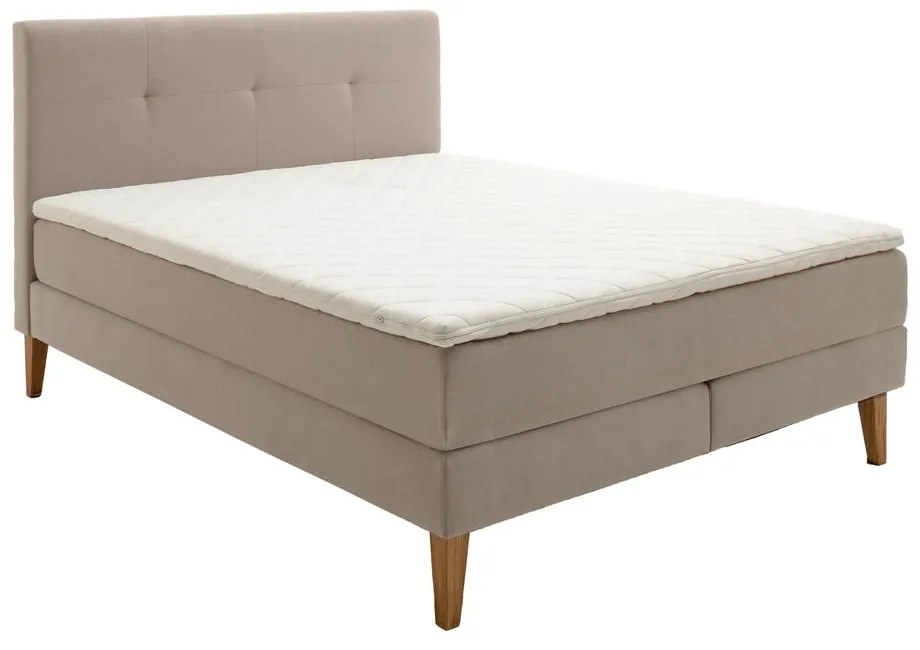 Beżowe łóżko boxspring 180x200 cm Stockholm – Meise Möbel