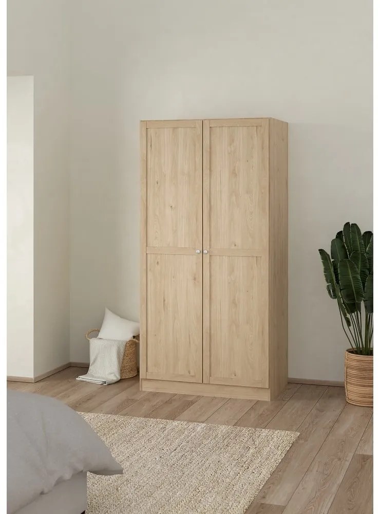 Szafa w dekorze dębu w naturalnym kolorze 99x200x62 cm Billund – Tvilum