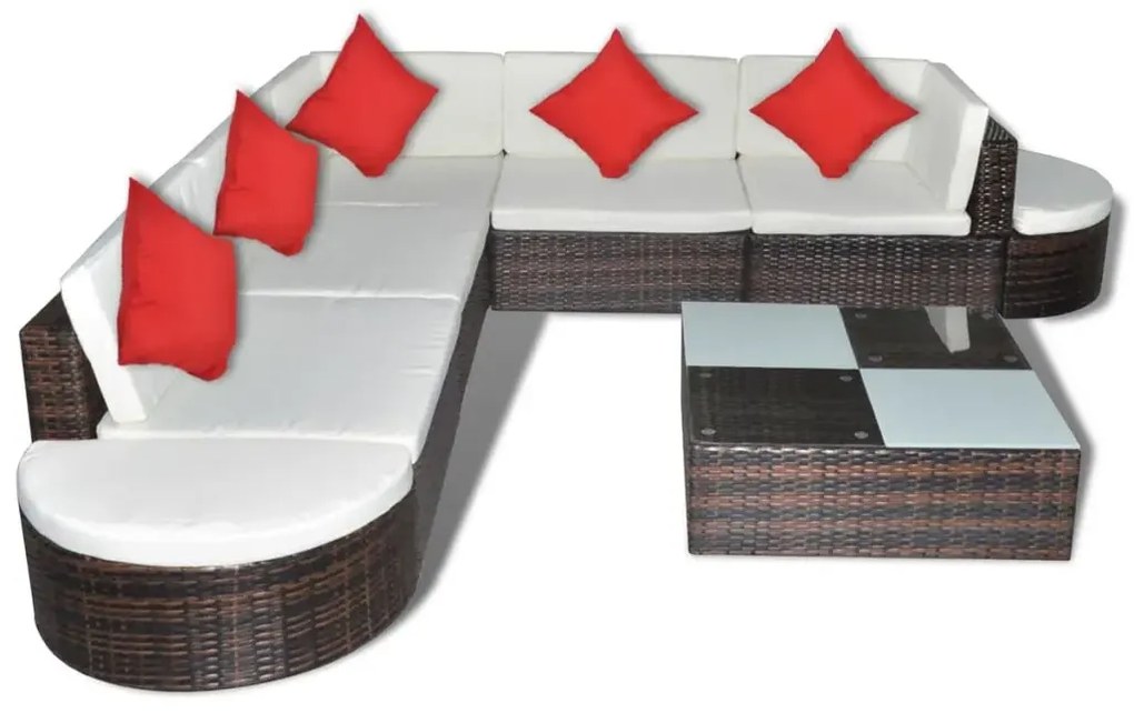 Brązowy zestaw wypoczynkowy do ogrodu B9-F81