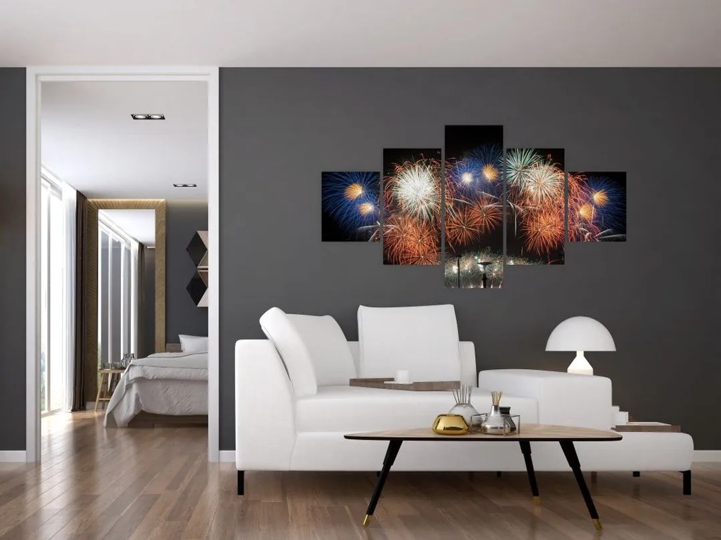 Obraz fajerwerków (125x70 cm)