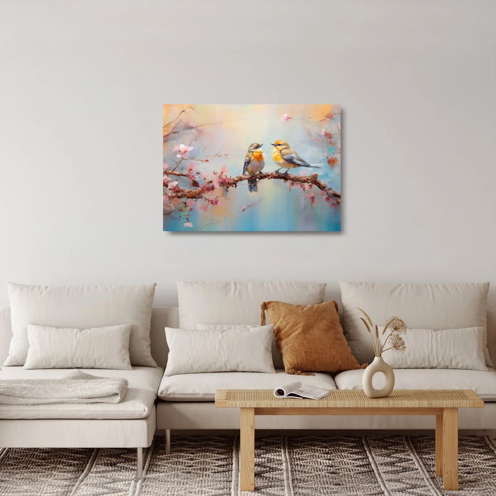 Obraz na szkle - Gołąbki (70x50 cm)