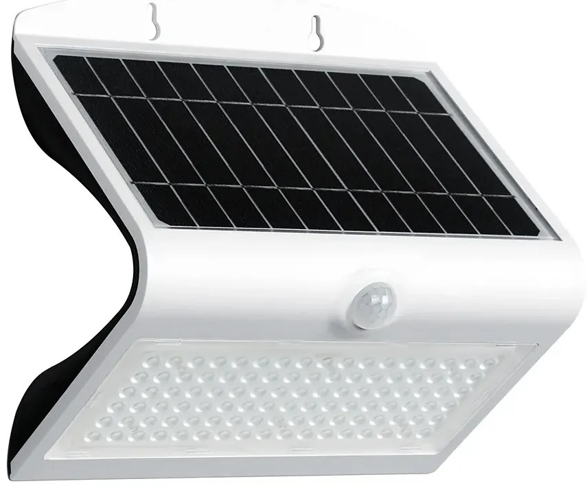 Nowoczesny biały kinkiet solarny zewnętrzny - N25-Azok 6.8W