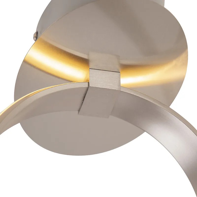 Designerska lampa sufitowa stalowa z możliwością ściemniania, w tym LED - Viola Due Nowoczesny Oswietlenie wewnetrzne
