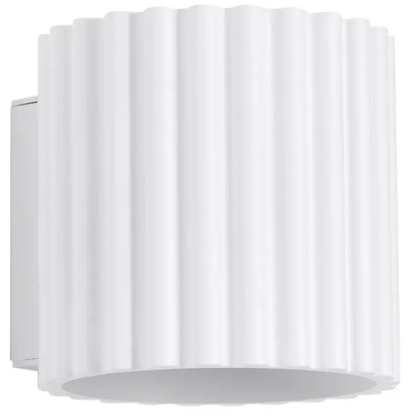 Kinkiet AURA biały G9 ryflowany SOLLUX  LIGHTING