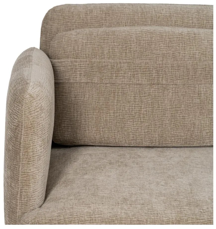 Beżowa sofa z tkaniny szenilowej 127 cm Bind – Ixia