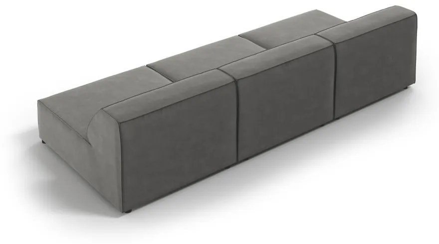 Szara aksamitna sofa 240 cm Jodie – Micadoni Home